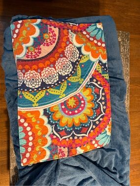 Bright Multicolor Boho Print Pillow Sham With Tie Closure - Standard